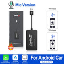 Carlinkit 无线 CarPlay 和 Android Auto 加密狗，适用于安卓车载导航播放器 USB 适配器，支持镜像投屏 Spotify Waze CCPA/W