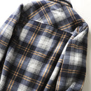 Autumn Winter Men's Fleece Linend Warm Shirt Jackets Thickened Long Sleeve Flannel Checked Shirts Vintage Casual Men Shirt Coats