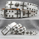 Rivet PU  Leather men's belt Fashion alloy belts Buckle luxury brand jeans belts for men business belt female belt