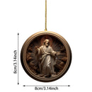 2024 Nativity Scene Hanging Ornaments Christmas Decoration Wall Hanging Jesus Angel Easter Christ Room Home Decorations