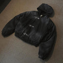 American Fashion Snap Fastener Loose Coat High Street Oversized Hoodie Y2k Retro Harajuku Punk Button Jacket Men Clothing