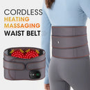 Cordless Hot Waist Belt Massager Lower Back Support Lumbar Protector Back Heated Vibration Massage Waist Brace Relief Pressure