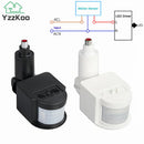 12V运动传感器220V/110V红外人体感应器自动红外壁挂式定时器户外24V LED运动传感器灯开关