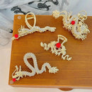 2024 Year Of The Dragon Shark Claw Clip Rhinestones Dragon Hair Claw Metal Hairpin Women Crab Clip Barrette Hair Accessories