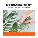 SucceBuy Artificial Palm Tree 4/5/6 FT Tall Faux Plant Secure PE Material & Anti-Tip Tilt Protection Low-Maintenance Plant