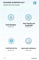 1-4PCS 48x74cm Ice Bean Pillowcase Summer Cooling Solid Color Cool Touch Fabric Washable for Air Conditioning Room