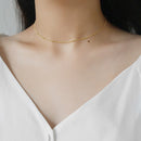 ANDYWEN 100% 925 Sterling Silver Choker Necklace 35cm+5cm Short Chain Gold Thin Slim Luxury Beads Jewelry Rock Punk Jewels