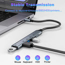 USB Type C HUB USB3.0 to USB A OTG Adapter 5Gbps Multi USB 3.0 2.0 Splitter with 100W PD Charging Dock for Macbook Pro PC Laptop