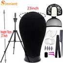 New Training Mannequin Head Canvas Block Head Display Styling Mannequin Manikin Head WigTripod Stand Free T Pins Wig Install Kit