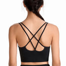 Fashion No Steel Ring Sports Underwear Cross Shoulder Straps Women's Breasts Shock Proof Cycling Yoga Fitness Gather Bra B53
