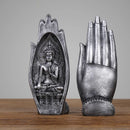 2Pcs Buddha Statue Hands Sculptures Monk Figurine Tathagata India Yoga Fengshui Home Decoration Ornament Accessories