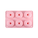 6 Donut Cake Silicone Molds Kitchen Baking Cookie Mold High Temperature Resistant Baking Tray Donut Making Mold Cake Accessories