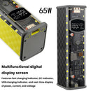 PD65W Super Fast Charging Power Bank Case Solder-Free 8-Cell 18650 Battery Box  Transparent Storage Case with USB +Type-C Ports
