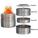 The Ember Forge | 19-Inch 304 Stainless Steel Smokeless Fire Pit