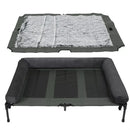 BINGOPAW Outdoor Elevated Dog Bed Cooling Raised Pet Lounger Bed Mesh Cot Sleep Camping Bed with Detachable Plush Bolster