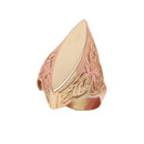 585 purple gold plated 14K rose gold exaggerated Court style glossy rings for women unique butterfly design wedding jewelry