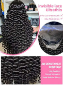 40 42 Inch HD Loose Deep Wave 13x6 Lace Front Human Hair Wigs Brazilian Curly Water Wavy 13x4 Lace Frontal Wigs For Women 250%