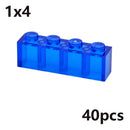 MOC Transparent Thick Building Blocks 1x1 1x2 2x2 2x4 Dots Clear Brick Figures Educational Creative Toy for Kid Compatible Brand