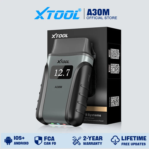XTOOL Anyscan A30M 蓝牙OBD2扫描仪汽车诊断工具 26+复位服务码阅读器 CANFD协议 终身免费升级
