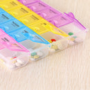 28-Compartment Medicine Tablet Dispenser Sealed Pill Capsule Splitters Case Moisture-proof Weekly Medicines Containers Daily Use