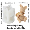 多款式复活节兔子蜡烛硅胶模具 3D动物工艺品树脂石膏肥皂模具 DIY冰块烘焙工具 家居礼品