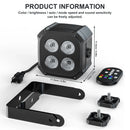 Yiflamefly 30W Par 灯 4x8W LED RGBWYP+CYAN DJ 灯 遥控和DMX控制 舞台灯 适用于婚礼派对俱乐部迪斯科