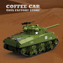 M4A3 Medium Tank Building Blocks T34/76 Armored Cars Bricks Model WW2 Classic Military Toys Adult Boys Kids Christmas Gifts DIY