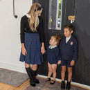 AP Heirloom Collection 2025 Autumn Girls and Boys Clothes Grid Dress Kids Suits Baby Romper Modal Moc Neck Velvet Blazer,