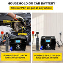TUXING 4500psi PCP Air Compressor 300bar LCD Display Digital Control Compressor Built-in Power Adapter for Rifle Scuba Diving
