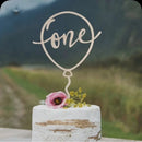 New Wooden Birthday Happy Cake Topper Laser Cut Number ONE  Kids Party Cake Toppers for Baby Shower Year Old Dessert Decoration