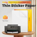 HTVRONT 100 Sheets 8.5x11in Matte Glossy Printable Vinyl Sticker Paper Waterproof Copy Paper For Inkjet Printer Dries Quickly
