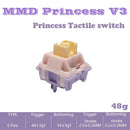 MMD Princess V2 V3 Switches Keyboard Switch Banana Splits Linear Tactile Mechanical Keyboard Custom GMK67 Holy Panda Switches