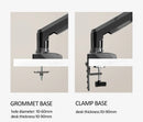 Desktop NB F160 + FP-2 Gas Spring Dual Arm for 17"-27" Monitor Holder + 10"-17" Laptop Support Air Press Mount Stand Load 2-9kg