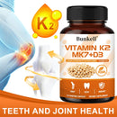 维生素K2 (MK7) + D3补充剂 - 有益骨骼、牙齿和免疫系统健康，促进整体循环清洁，非转基因