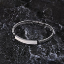Vnox Personalized Bracelets for Men Women, Customize 5.2mm Unisex Bangle with Franco Foxtail Chain, Gift for Him
