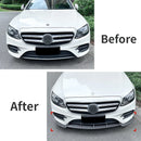For MercedesBenz E-Class W213 E200 E220 E300 E63 AMG 2016 2017 2018 2019 2020 Front Bumper Lip Splitter Spoile Spoiler ABS Black