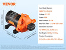 VEVOR 12V 隔膜泵 1.8/3/3.5/5 GPM 3/4/5 腔 40-100 PSI 可调 1/2'' MNPT 端口 适用于房车 游艇 餐车 露营车