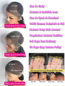 30 40 Inch Deep Wave Lace Front Wig 13x6 Hd Lace Frontal Wig 13x4 Curly Human Hair Wigs For Women Water Wave PrePlucked Lace Wig