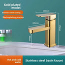 Stainless Steel Bathroom Basin Faucet Deck Mounted Hot and Cold Water Tap Dual-use Household Bathroom Kitchen Mixer Faucets