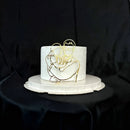 2023 New Baby's Happy Birthday Party Cake Topper Gold Cartoon Acrylic Cake Toppers for Baby Shower Cake gift Dessert Decoration