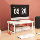 30/40/50cm Monitor Raised Shelf Office Laptop Bracket Desktop Computer  Stand Desktop Rack Home Storage Holders Organizer