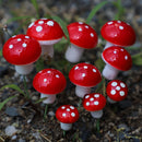 20个迷你人工树脂蘑菇微缩模型仙女花园景观苔藓玻璃容器工艺品盆栽微景观装饰