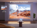Wimius Projector Native 1080P 1000ANSI Android 9.0 Projectors WiFi 6 and 4P Keystone Portable Projector For Home Theater