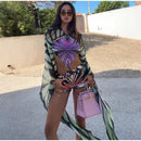 Holiday Loose Striped Long Dress Women Halter Batwing Sleeve Backless Lace Up Chic Party Dresses 2026 Summer Vacation Beach Robe