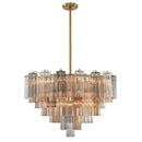 Amber Murano Glass Ceiling Chandelier Round for Dining Living Room Bedroom Modern Murano Glass Pendant Chandelier Light
