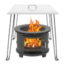 The Hearth Guardian | Stainless Steel Fire Pit Heat Deflector & Outdoor Fire Table