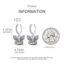 925 Sterling Silver Love Butterfly Colourful Series Drop Earrings For Woman Fashion Party Gifts Elegant Jewelry Accessories