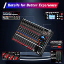 DEPUSHENG DX12 专业调音台 12通道录音棚调音台 USB MP3输入 48V幻象电源 DJ调音台