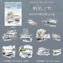 20pcs/1lot Kawaii Scrapbook Sticker canoeing on the lake Scrapbooking Supplies Planner Decorative Craft Stationery Sticker