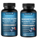 Mulittea 500mg Glycine Magnesium with Zinc,Vitamin D3 B6 Health for Bones and Teeth Health Helps Natural Sleep